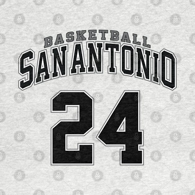 San Antonio Basketball - Player Number 24 by Cemploex_Art